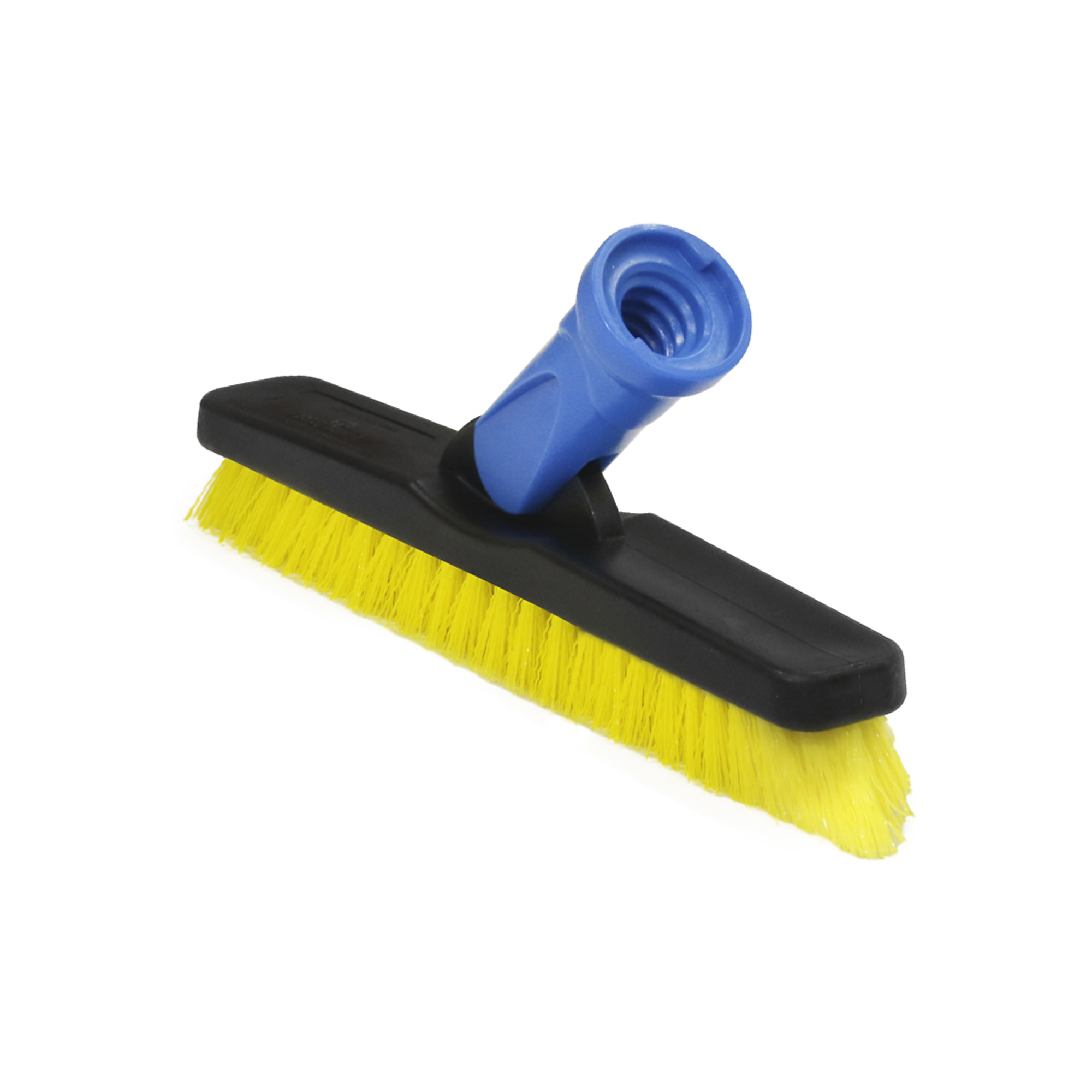 Unger Professional Lock-On Swivel Grout and Corner Scrub Brush, Compatible with Threaded Poles, Cleaning Supplies for Tough Edges, Dirt, and Deep Grooves Without Scratching